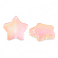 Abalorio de cristal 13mm Estrella - Rosa melocotón
